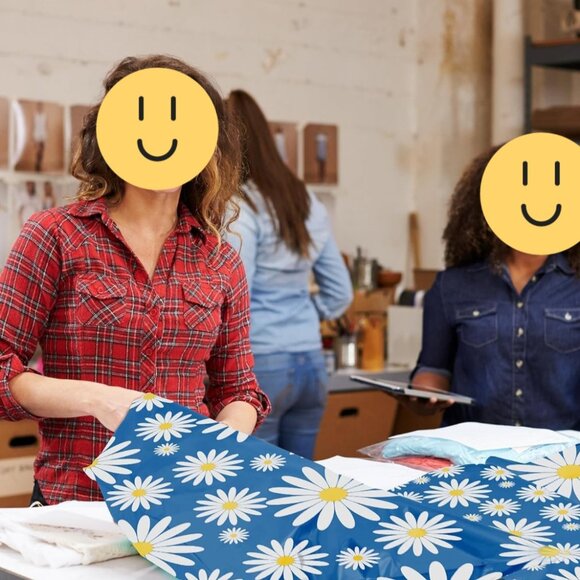 50 Blue Daisy Self Adhesive Packaging Poly Mailer Bag - Picture 7 of 9